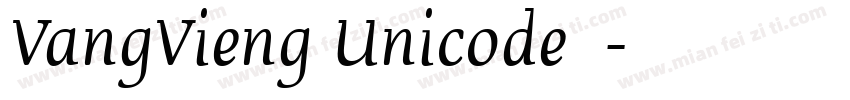 VangVieng Unicode字体字体转换